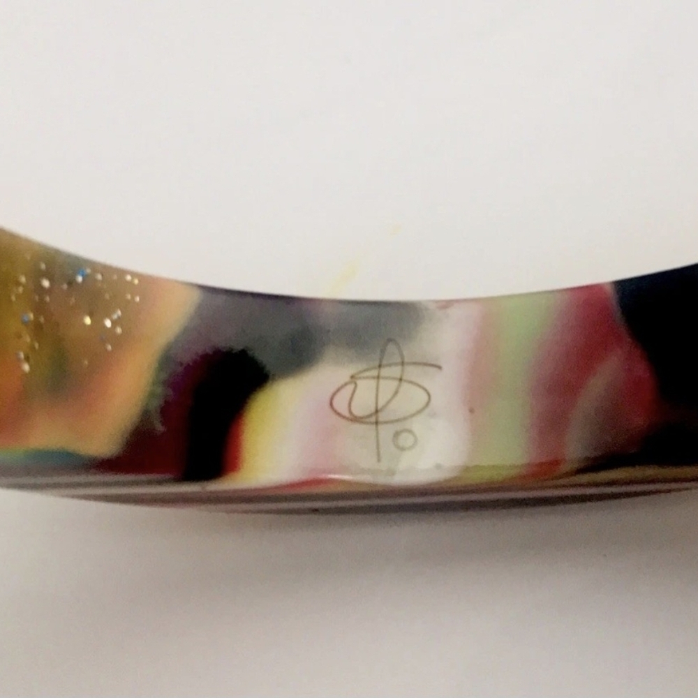 Vtg. SOBRAL Resin Bracelet Signed Brazil - Picture 4 of 7